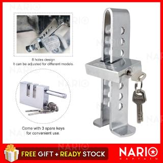NARIO [ CLEAR STOCK ] Pedal Universal Stainless Steel Kereta Brake Lock Anti Theft Keselamatan Lock Lq-248 (1)