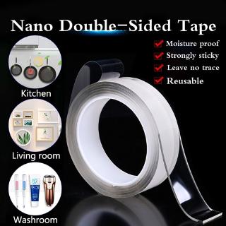 Ready Stock Multifunctional Strongly Sticky Double-Sided Adhesive Nano Tape Traceless Washable Removable Tapes Indoor Outdoor Gel