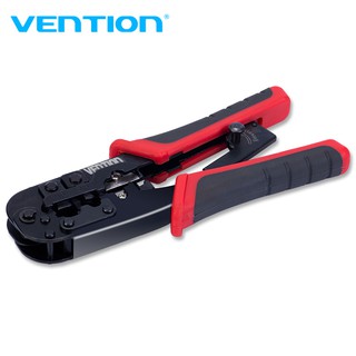 Vention Crimping Tool All-in-One Ratcheting Modular Data Cable Crimper / Wire Stripper / Wire Cutter for CAT5e CAT6 Wire Crimp Tool
