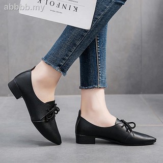 🔥Ready Stock🔥 Spring and Autumn New Shoes with Small Leather Korean Single Shoe Flat 100 Top Female Student