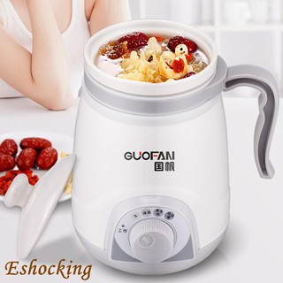 Portable health electric water heating cup porridge electric stew cup office hot milk ceramic cup mini heater