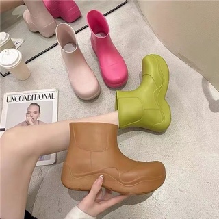 Women's low-top rain boots--Fashion Rain Boots Women Summer Thick-Soled Outer Rubber Shoes Non-Slip Water Shoes Water Boots Short Tube Lightweight Rain Boots Net Red Kitchen Shoes