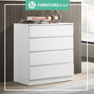 Furniture Direct BARDON BRENDA 4 Drawer chest with key lock- White