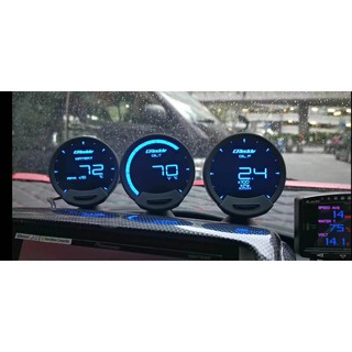 7 Colors GREDDI Sirius LCD Racing Gauge 74mm Turbo Boost Speed Volts Water Temp Oil Temp Oil Press RPM EGT A/F Fuel Ratio Meter