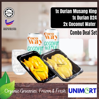 Durian Kampung Combo D24 Musang King Frozen Fresh (+-400g) Vacuum Pack Real Taste 榴莲甘榜 (DELIVERY TO KLANG VALLEY ONLY)