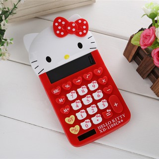 Hello Kitty Cartoon Solar Power Electronic Calculator Office School Calculator
