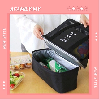 ALU Women Thermal Lunch Food Picnic Cooler Insulated Makeup Storage Bag