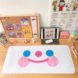 Girl Heart Table Mat Cute Little White Dog Smiley Girl Heart Placemat Mouse Pad Clay Non-Stick Handmade Table Mat Student