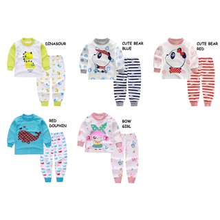 👧READY STOCK🧒(6 month - 8 year) Children's cotton toddler boys and girls pajamas