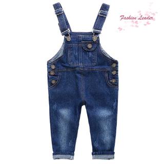 🍓🍒Kids Baby Overall Girls Boys Denim Jeans Pants Trousers