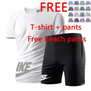 💥 Clothes + pants 💥 Nike new casual men's and women's Nike Sportswear casual suit short sleeve T-shirt fashion set