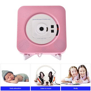 CD Player Wall Mountable Bluetooth Home Audio with Remote Control USB MP3 3.5mm