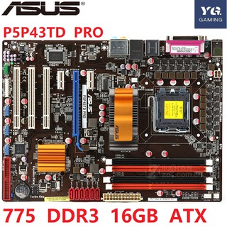 ASUS P5P43TD PRO Motherboard LGA 775 DDR3 16GB For Intel P5P43TD Desktop Mainboard Systemboard SATA II PCI-E X16 AMI BIOS