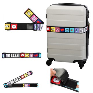 Ready Stock KPOP BTS BT21 Luggage Straps Official Same Student Trunk 1.8m Non-slip Straps (1)