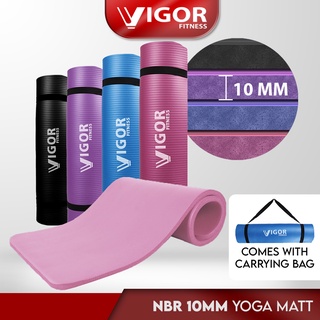 NBR Yoga Mat with Carry Strap (10mm)