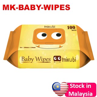 MIKUBI Baby Wet Wipes (100pcs per pack) - (Non Alcohol) - wet tissue tisu basah