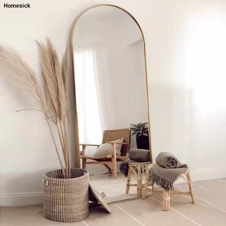 Arch mirror full-length dressing ins bedroom girl home floor light luxury and thin clothing store fitting