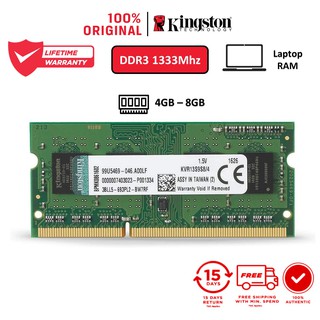 Kingston RAM 1333MHz DDR3 Non-ECC CL9 SODIMM Notebook Memory (4GB/8GB)
