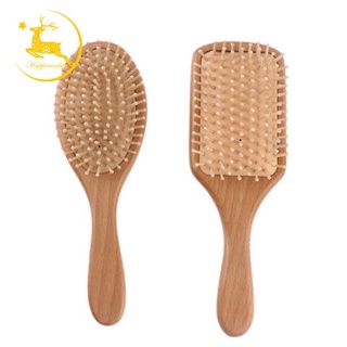 2Pcs Wooden Paddle Hair Brush Detangling Brush Hairbrush Scalp Massage Hair Comb,Hair Care Healthy Bamboo Comb