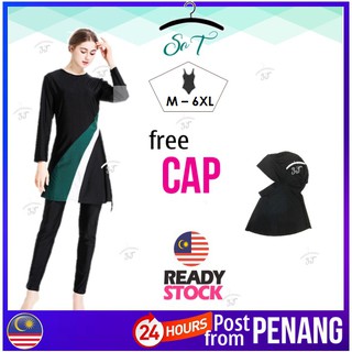 [115] M'SIA READY STOCK Muslimah Adult Swimming Suit Swimwear Baju Renang Muslim Swimming Muslim Clothes