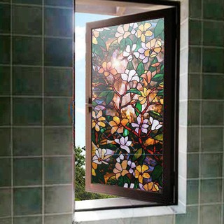 *Tre-home&Living*45x100cm Glass Window Privacy Film Textured Floral Security Static Cling