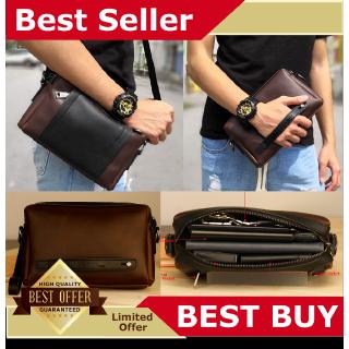 (Promotion) Man Hand Carry and Sling Leather Bag; Beg Tangan Kulit Lelaki (1)