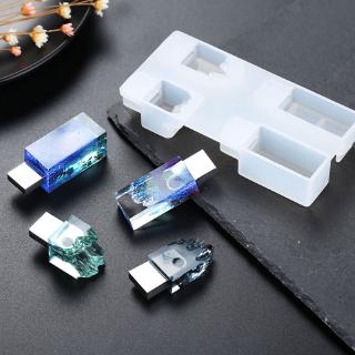 J❥ DIY Snow Mountain USB Resin Molds Set with 8G USB Driver Epoxy Resin Art Craft