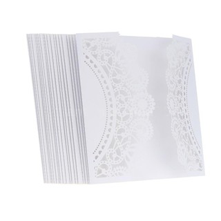 20Pcs Exquisite White Laser-Cut Wedding Birthday Party Invitation Card MK1V