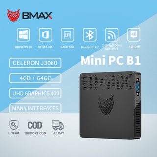 Bmax B1 Mini PC Intel Celeron J3060 1.6GHz up to 2.4GHz 4GB+64GB Wifi bluetooth M.2 SATA 12V/2A HD VGA - EU Plug (1)