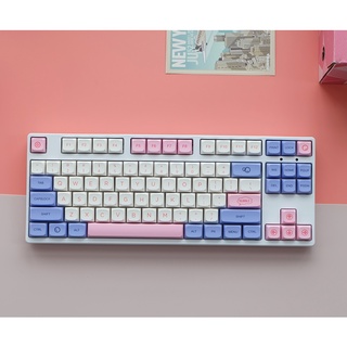 [Keycaps] Cute Bubble Mechanical Keyboard Keycap QX1 Height PBT Sublimation 139 Keys Support 61/64/68/84/87/96/980/104/108/G80-3000/G80-3494 Profile Keyboard