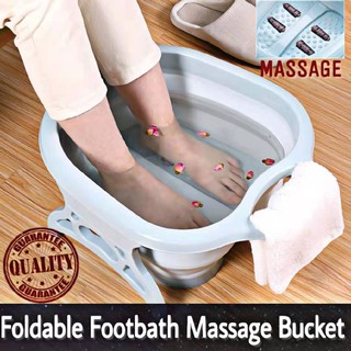 🌹READY STOCK🌹 Foldable Foot Spa Massage Bucket Home Travel Large Basin Healthy Relaxing Leg Detox Tungku Kaki 家用可折叠泡脚桶