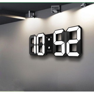 3D LED Digital Display Wall Alarm Clock Multi-Function With USB Cable & Battery