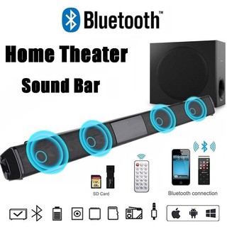 [ready stock]BS28B Wireless Bluetooth Soundbar TV Speaker Home Theater Subwoofer w/RCA Line