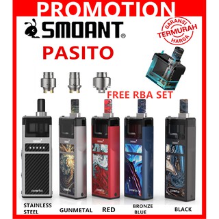 ( Free RBA Set ) Original Smoant Pasito Pod System Starter Kit 1100mAh Built-in Battery 3ml Capacity & DL/MTL