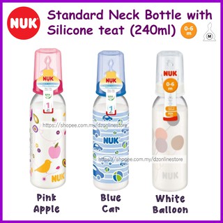 NUK Classic Standard Neck Bottle 240ml with Silicone Teat