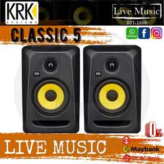 KRK CLASSIC 5 Professional Studio Monitor Speaker - Pair (Classic5)