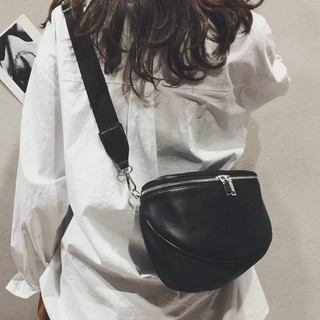 2019 new Women Leather Waist Bag Casual Belt Shoulder Zipper Crossbody Chest Bag