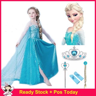 Cosplay Elsa Dresses Elsa Costumes Princess Anna Dress for Girls Party Fantasia Kids Girls Clothing