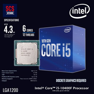 Intel Core i5 10400F / i5 10400 LGA1200 PROCESSOR COMBO GIGABYTE B560M GAMING / MSI H510M BOMBER MAIN BOARD