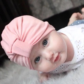 Turban Baby Scarf Hats 0-1y Plain Cotton 100%