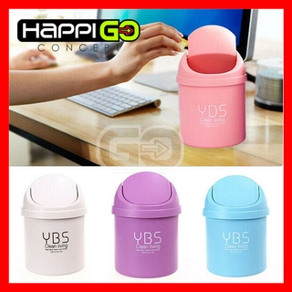 Happi GO 1PCS Mini Desk Clean Trash Bin Waste Bin With Lid (YBS)