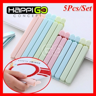 Happi GO 5PCS Kitchen Plastic Snack Food Bag Seal Clip Clamp