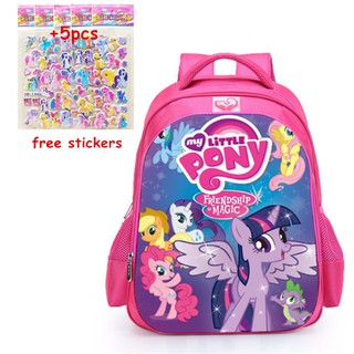 Pony Bag Cute Cartoon My Little Pony School Bag Pink Zipper Kids Backpack