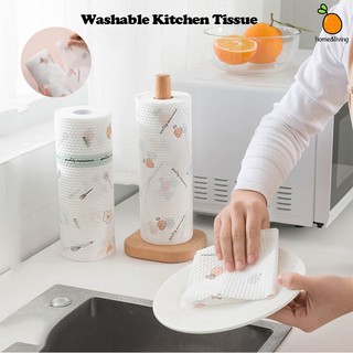 Disposable Dish Cloth Washable Printing Lazy Rag Kitchen Paper Towel Non-Woven Towels Wet Dry Cleaning Degreasing Paper