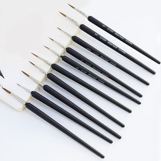 10PCS Wooden Hair Fine Detail Paint Brush Paintbrushes Set for Painting S454