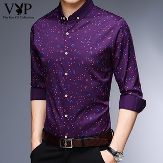 New Men's Clothing Long Sleeve Business Shirts Mens Keep Warm Solid Color Shirt