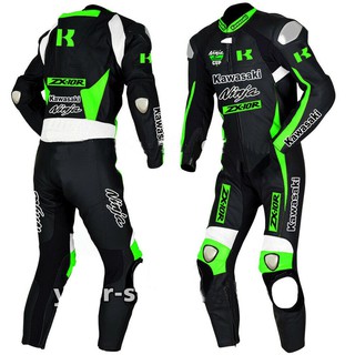 Kawasaki Ninj Motorbike MotoGP Leather Racing Suit