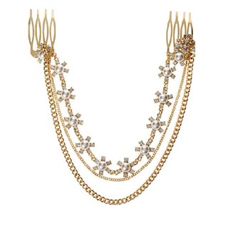 (Ship 2 Day, Ready Stock) Gold dangling beads Arabian Headchain hair accessories [E0013] - Trusted by Ekya Farhana