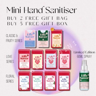 [ KL Ready Stock ] Lifesaver Pocket Hand Sanitizer Spray. Essential Oil & Moisturizer Sanitiser Perfume Life Saver