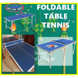 Portable & Foldable Table Tennis Ping Pong Table (Free Net) Game Permainan (1)